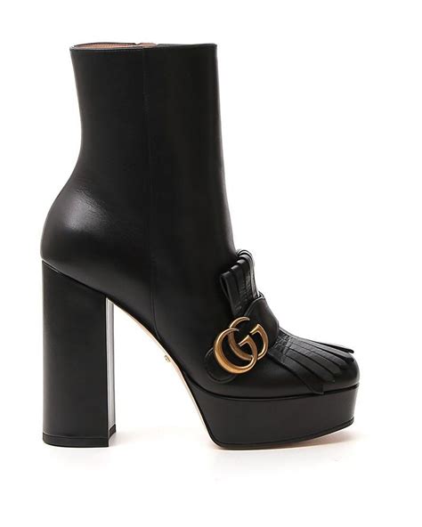 gucci marmont booties|Gucci heeled ankle boots.